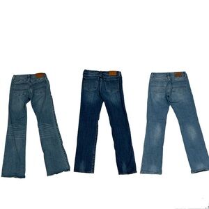 THREE Pairs Lucky Brand Jeans 6/28 Bulk Multiple Sweet Mid Rise Straight Women’s